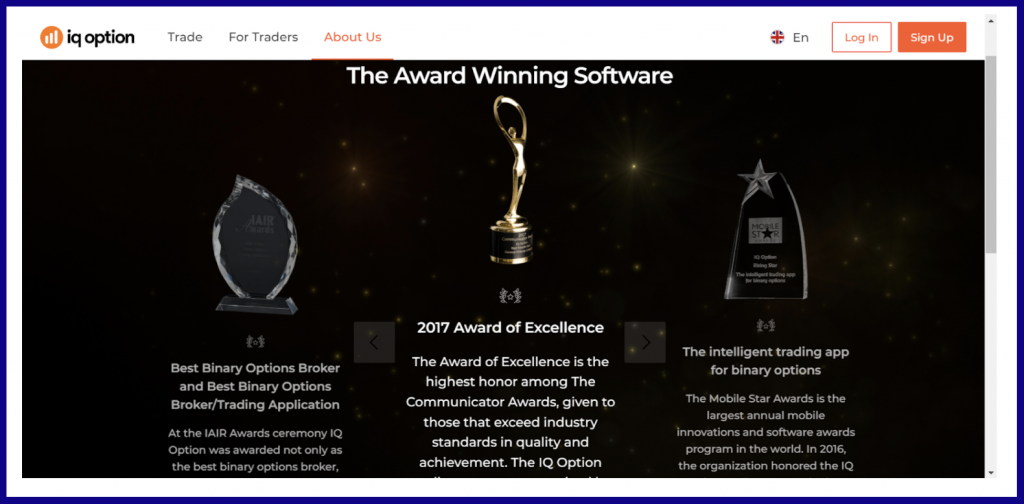 IqOption awards