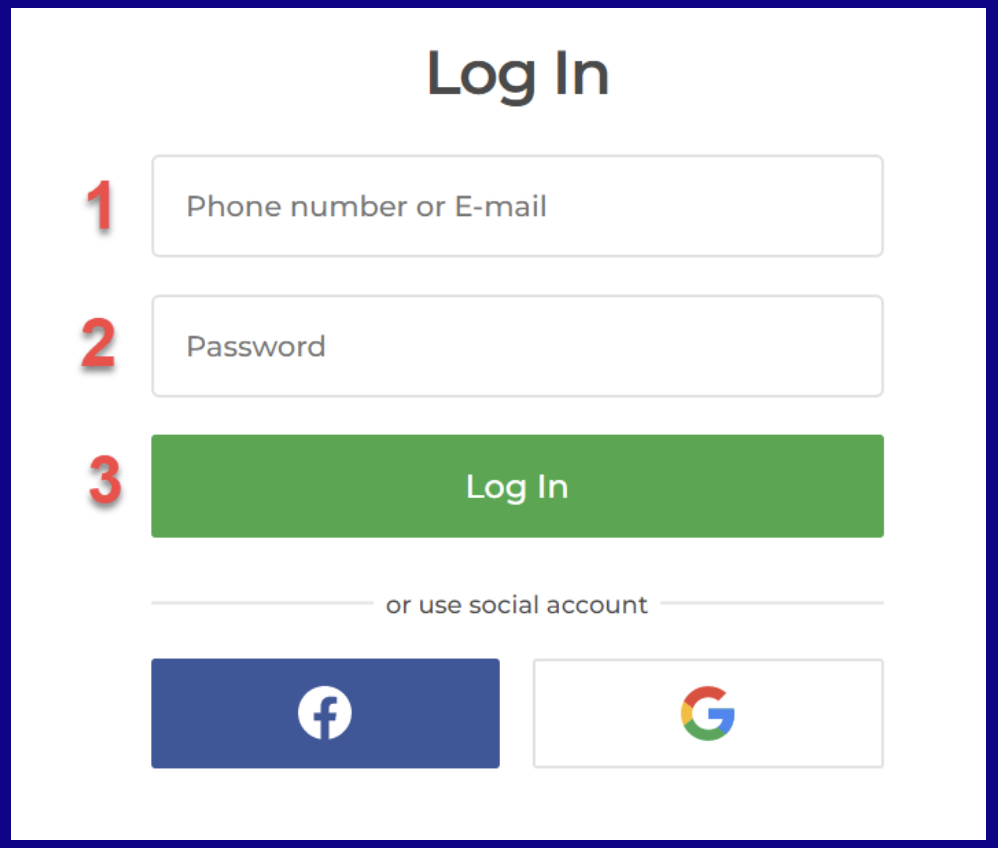 Login Through Web With Email To IQOption