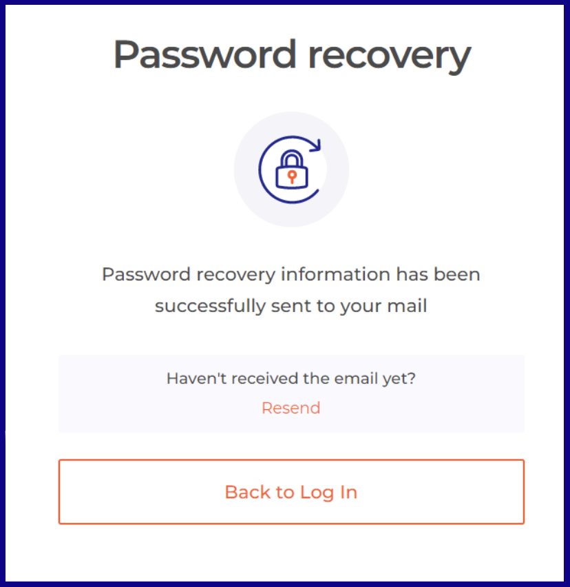 Send recovery access to IQOption