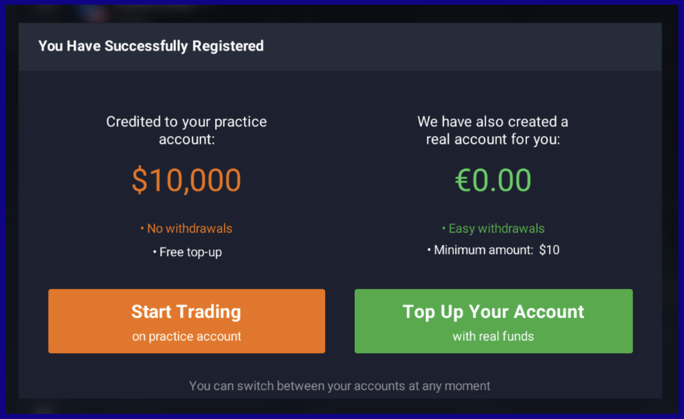 Options trading demo account