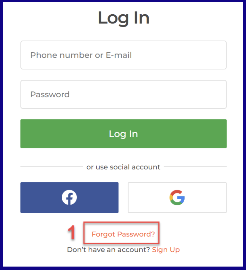 Forgot IQOption Password