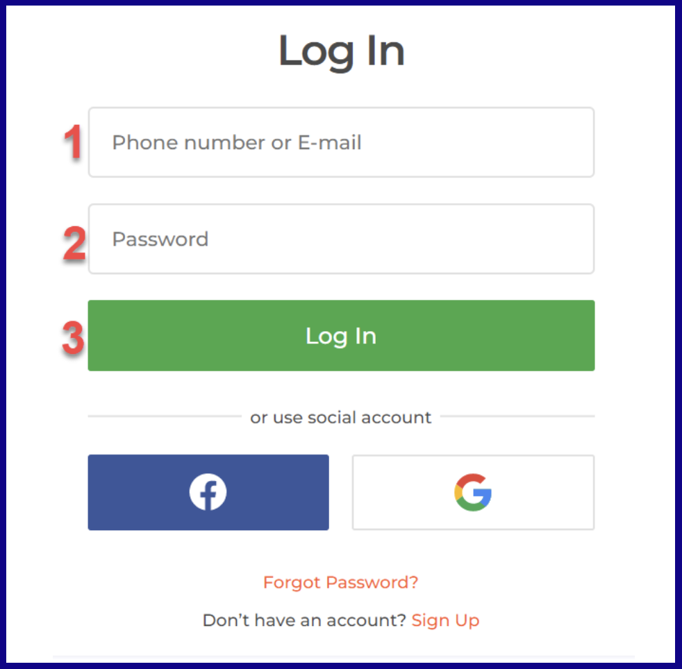 Login Through Web With Phone Number into IQOption